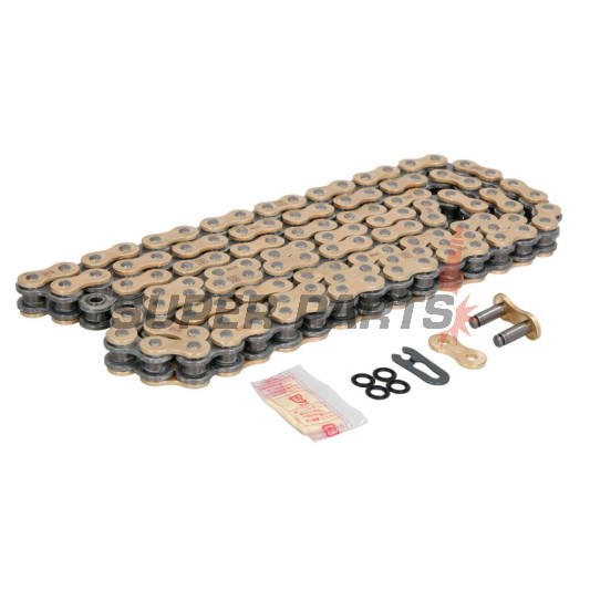 Верига -DID- 520VX3G&B-120FB, размер 520, 120 звена, усилена, злато/черна