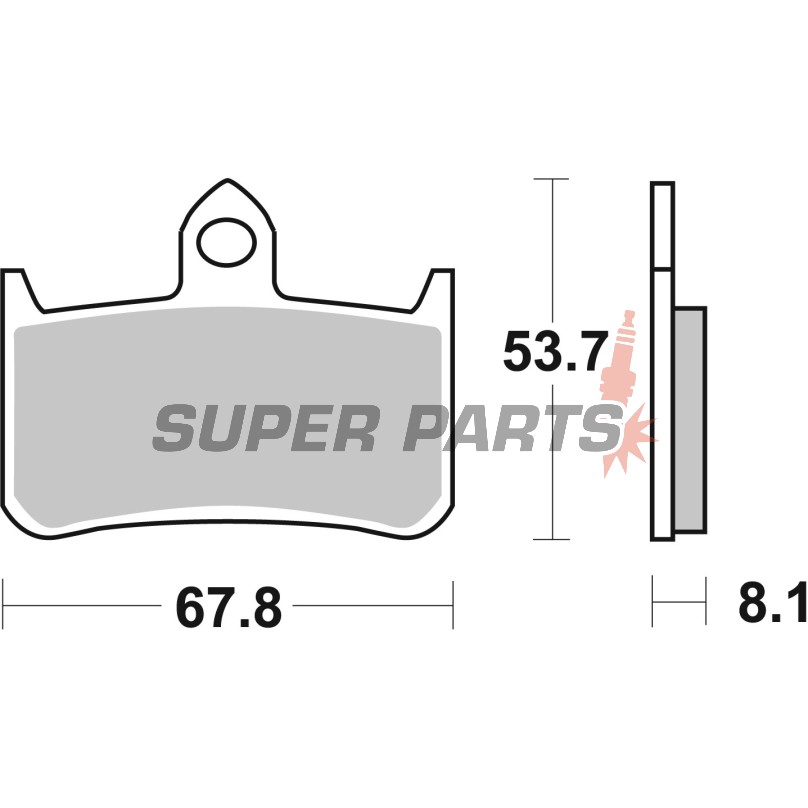 Накладки -BREMBO- 07HO2807, Honda CB900F Hornet / CBR900RR Fireblade / VFR750R / VTR1000F Fire Storm-Superhawk (1988-2007)