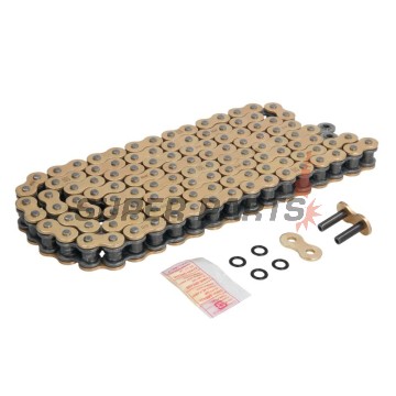 Верига -DID- 530VX3G&B-118, размер 530, 118 звена, усилена, злато/черна