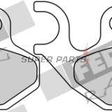 Накладки -FERODO- FDB2190EF, Cagiva Passing/Stella 50-125 1993-1997; Garelli Freeland/Joker/KRS 50-150 2002; Honda Dylan 125 2003-2005; Peugeot Tweet 50-150 2010; PGO T.Rex/PM-X/Charge 50-150 1999-2004; SYM Shark/Red Devil/Jungle 50-125 1997-2005