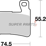 Накладки -BREMBO- 07HO4507, CBR600F/600RR/Fireblade, VTR1000SP1/SP2 (1998-2012)
