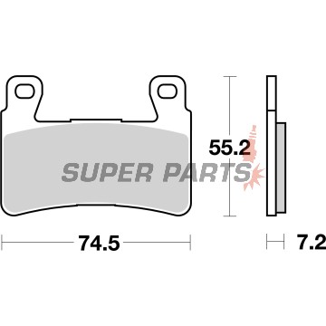 Накладки -BREMBO- 07HO45SA, Honda CBR/VTR 600-1000cc (1998-2007)
