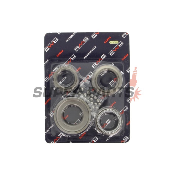 Лагери за предница комплект -RMS- Peugeot Elyseo 100 2000-2001, Peugeot Elyseo 50 1999, Peugeot Elystar 125/150 2003, Peugeot Elystar 50 2003-2005, Peugeot Jet Force 125 2003-2004, Peugeot Jet Force 50 2003