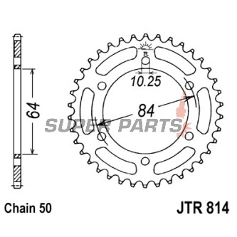 Заден пиньон -JT- JTR814,50, 50 зъба, стоманен, Suzuki GS 550 1977-1982