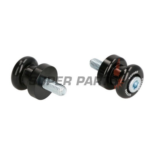 Ролки за задна мото стойка -OXFORD- Bobbins M8 x1.25, черни, комплект