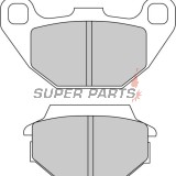 Накладки -FERODO- FDB2096EF, Kawasaki KFX 50/90 (2007-2017), Kymco Agility 125-200 (2008-2019), Like 50-200 (2009), MX/MXU 50-150 (2004-2010), People 50-500 (2000-2016), Vitality 50 (2004-2005)