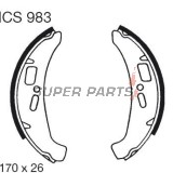 Накладки (челюст) -TRW- MCS983, 170x26mm, Piaggio / Vespa Cosa 125/150/200, Cosa 2, 200FL E-Start (1988-1996)