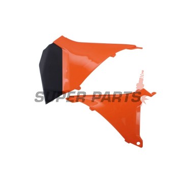 Капак/пластмаса въздушен филтър -POLISPORT- оранжев, KTM EXC, EXC-F, SX 125-500 2011-2013