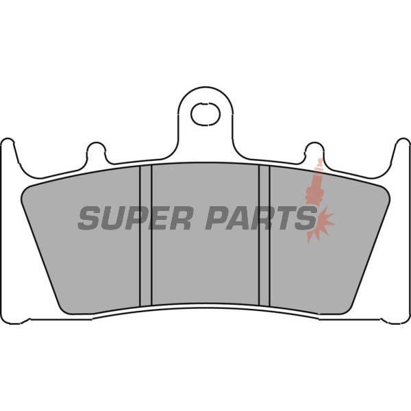 Накладки -FERODO- FDB2144P, Kawasaki ZX-6R/ZX-9R/ZX-12R Ninja (1996-2003), Suzuki GSF1200 Bandit, GSX1300R Hayabusa, GSX-R1000 (1999-2007)