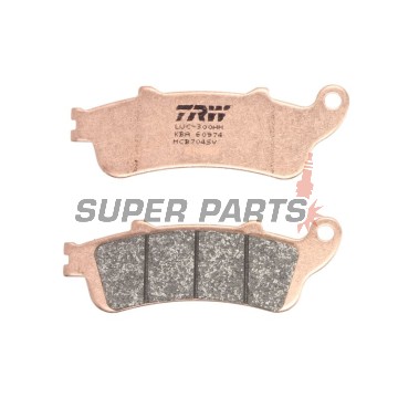 Накладки -TRW- MCB704SV, Aprilia Leonardo 125, Benelli 125 Jarno, Beta Eikon 125/150, Honda CB 1100, CBR 1100XX, Foresight/Jazz 250, Silver Wing 600, Gold Wing/VTX 1800, Deauville/Vulcan 650, VFR 800, Varadero 1000, Malaguti Ciak 125/150, Peugeot Looxor 1