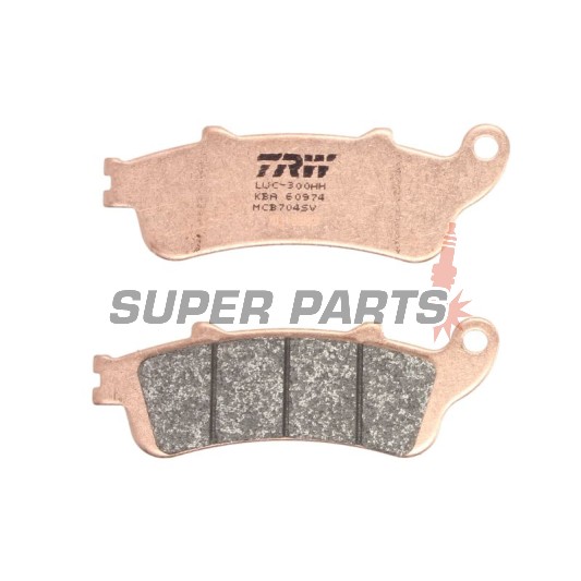 Накладки -TRW- MCB704SV, Aprilia Leonardo 125, Benelli 125 Jarno, Beta Eikon 125/150, Honda CB 1100, CBR 1100XX, Foresight/Jazz 250, Silver Wing 600, Gold Wing/VTX 1800, Deauville/Vulcan 650, VFR 800, Varadero 1000, Malaguti Ciak 125/150, Peugeot Looxor 1