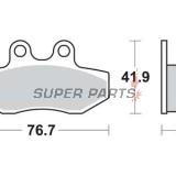 Накладки -TRW- MCB774, Gilera Runner 125FX/180FXR/180VXR/200VXR (1999-2005), MBK XC 125 Flamex(2005), Peugeot Elyseo 125 (2003), Piaggio Beverly 125/125GT (2002-2005), Yamaha Cygnusx125 (2004-2009)