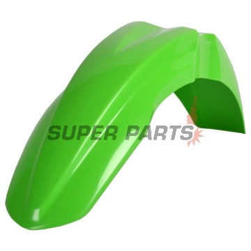 Преден Supermoto калник -POLISPORT- зелен, KAWASAKI KX 250/450 2009-2012