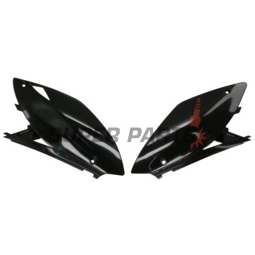 Задни странични пластмаси -POLISPORT- черни, KAWASAKI KX 250 2009-2012