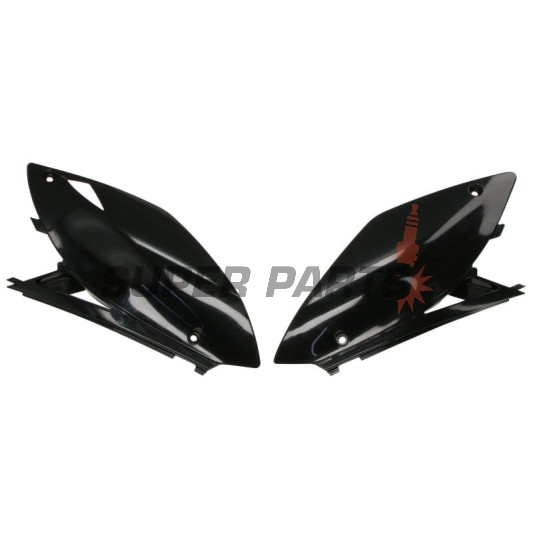Задни странични пластмаси -POLISPORT- черни, KAWASAKI KX 250 2009-2012