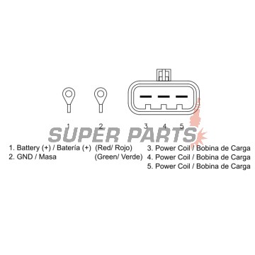 Реле за зареждане -DZE- реле-регулатор, 12V, 50A, POLARIS RZR, ACE 325-1000 2012-2016