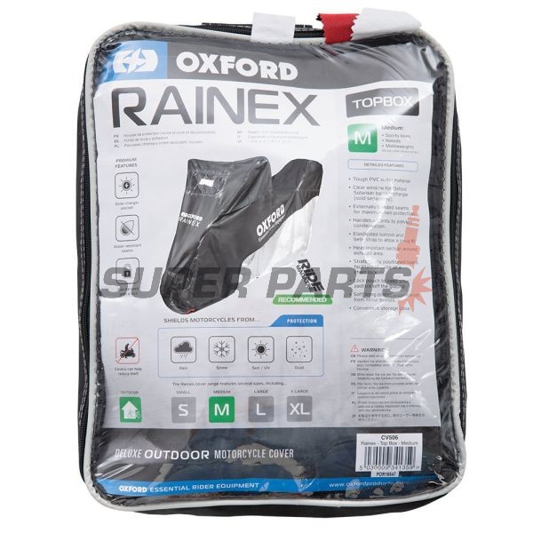 Покривало за мотоциклет -OXFORD- Rainex, черно/сребристо, XL