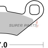 Накладки -BREMBO- 07PO02SD, Polaris Scrambler 400/500/500 H.O. (2WD & 4WD), Polaris Sportsman 400/500 EFI/H.O./Touring/X2/6x6 ATV