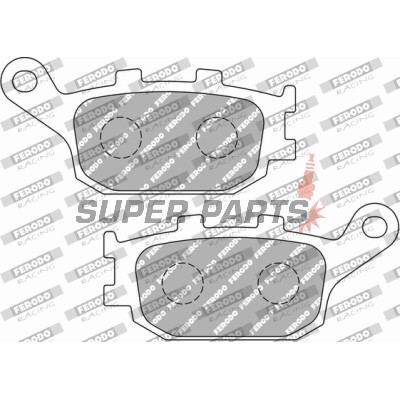 Накладки -FERODO- FDB754EF, Honda Hornet / CBF / CBR Fireblade / VTR, Suzuki V-Strom / Bandit / SV, Yamaha FZ1 / FZ6 / XJ6 / R1 / R6, Kawasaki Versys 1991-2019