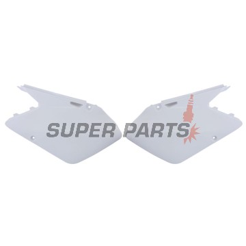 Задни странични пластмаси -POLISPORT- бели, SUZUKI RM 125/250 2001-2008