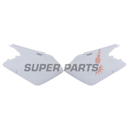Задни странични пластмаси -POLISPORT- бели, SUZUKI RM 125/250 2001-2008