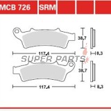 Накладки -TRW- MCB726SRM, синтеровани, Aprilia Atlantic/Scarabeo/Sportcity (125-500, 2003-2015); Kymco People 125i GT; Malaguti Madison 250/400; Peugeot Elyseo 125; Piaggio Beverly 350