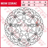 Спирачен диск -TRW- MSW223RAC, 320mm, Suzuki GSX 1300R Hayabusa (1999-2007) / GSX 1400 (2001-2008) / GSX-R 600/750/1000 (1996-2003) / TL 1000S/1000R (1997-2003)