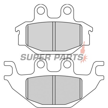 Накладки -FERODO- FDB2184P, Adly 300-500cc ATV, Arctic Cat DVX 250, CPI XS 250, Kawasaki KVF Brute Force 300, Kymco KXR/MXU/Maxxer 250-700cc, Yamaha MT 125 & YZF-R125 125cc (2004-2018)