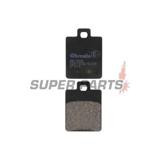 Накладки -BREMBO- 07019, Derbi Sonar 50 125 150 / Gilera Runner 180 200 / Piaggio Vespa LX 150 / MP3 125 300 500 / Zip 50 (1996-2014)