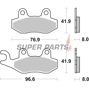 Накладки -BREMBO- 07YA21SA, ATK/Benelli/Cagiva/Honda/Husqvarna/Hyosung/Kawasaki/Kymco/Malaguti/MZ/MUZ/Peugeot/Triumph/Yamaha 50-1500cc (1985-2022)