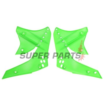 Предни странични пластмаси -POLISPORT- зелени, KAWASAKI KX 250 2006-2008