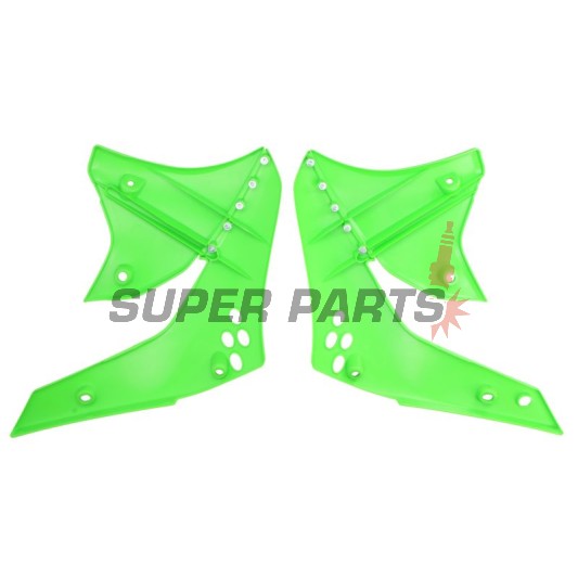 Предни странични пластмаси -POLISPORT- зелени, KAWASAKI KX 250 2006-2008