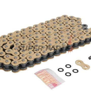 Верига -DID- 525VX3G&B-110, размер 525, 110 звена, усилена, злато/черна