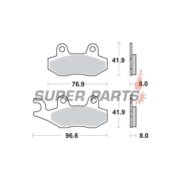 Накладки -TRW- MCB582SH, ATK 250/260/406, CAN-AM Commander/Maverick 800/1000, Kawasaki Brute Force/KLX/KVF/Teryx, Suzuki DR/RM/LT-R, Yamaha TT/WR/XTZ/YFM/YFZ/YXR/YZ (1989-2020)