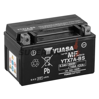Акумулатор -YUASA- YTX7A-BS, 6Ah 12V