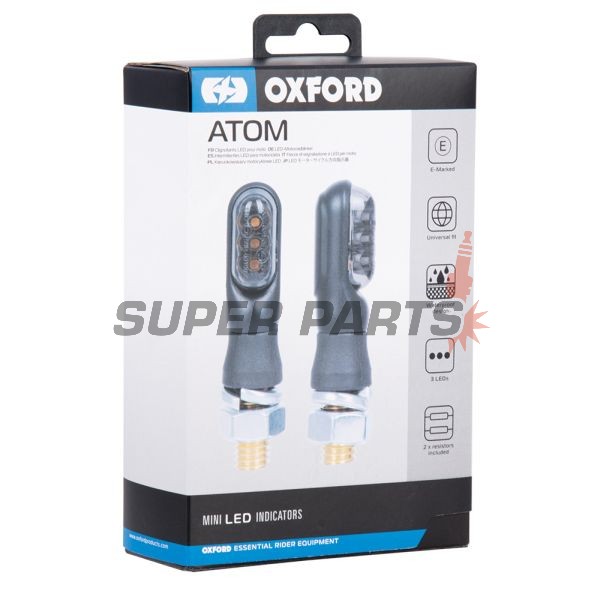 Мигачи комплект -OXFORD- ATOM Mini, 3 LED, черни