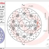 Спирачен диск -BREMBO- 78B40824, Honda CB600F Hornet / Hornet ABS (2007-2012)