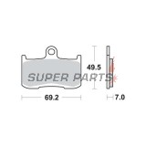 Накладки -TRW- MCB737, Kawasaki Z/ZR/ZRX - Z800/Z900/Z1000, ZR800, ZRX400 - 400-1000cc, 1998-2018