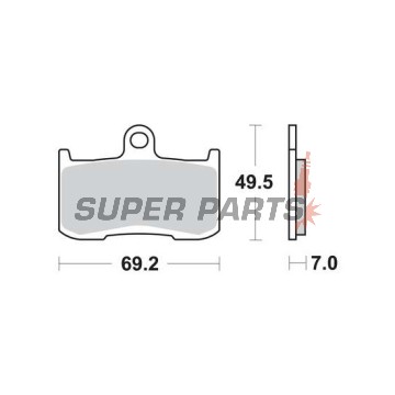 Накладки -TRW- MCB737CRQ, Kawasaki Z/ZR/ZRX - Z800/Z900/Z1000, ZR800, ZRX400 - 400-1000cc, 1998-2018