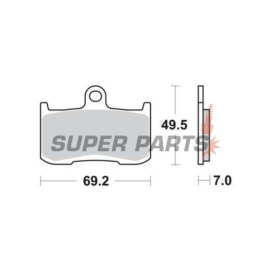 Накладки -TRW- MCB737, Kawasaki Z/ZR/ZRX - Z800/Z900/Z1000, ZR800, ZRX400 - 400-1000cc, 1998-2018