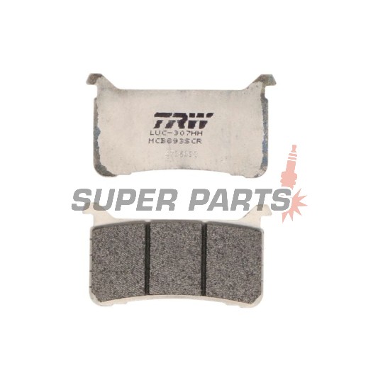 Накладки -TRW- MCB893SCR, състезателни, Honda CB 650R/1000R/1100 EX/RS Neo Sports Cafe, CBR 600RR/650R/1000RR Fireblade, CMX 1100 Rebel, VFR 800F/Crossrunner - 600/650/800/1000/1100cc, 2017-2025