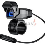 USB адаптер -4 RIDE- USB Type C, с държач за кормило 22mm - универсална