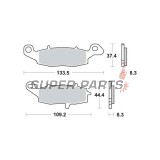 Накладки -TRW- MCB682, Kawasaki ER-5/ER-6, Versys, KLR, GPZ, Vulcan, Z750, Zephyr, ZR-7; Suzuki V-Strom, Bandit, GSX, GSR, SV650, Gladius, Intruder