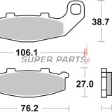 Накладки -BREMBO- 07KA11SA, Kawasaki EX/GPX/GPZ/KR-1/ZR/ZX-4/ZXR 250-550/500 Ninja/Xantus/Zephyr, Suzuki GSX/RG/RGV 1100/250