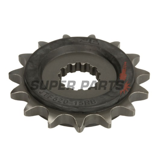 Преден пиньон -JT- JTF520,15RB, 15 зъба, с гумен демпфер, Cagiva Navigator 1000 2001-2005, Raptor 650 2001-2007, V-Raptor 650 2001-2007, Hyosung Comet 650 2006, 2010, GT 650 2004-2012, Kawasaki W 650 1999-2006, ZR 750 1991-1994, ZR-7 750 1999-2004