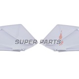Задни странични пластмаси -POLISPORT- бели, SUZUKI RM-Z 450 2005-2006