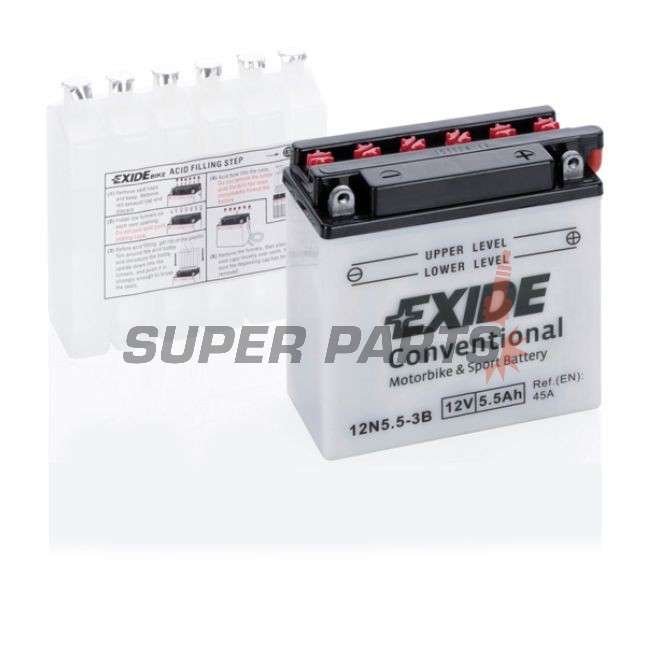 Акумулатор -EXIDE- 12N5.5-3B, 6Ah 12V