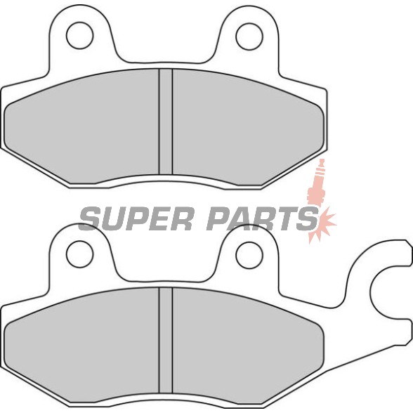 Накладки -FERODO- FDB2087EF, Honda CBF/NSR/VT Shadow/XL Varadero 75-250 1992-2013; Keeway Speed 125/150 2006; Kawasaki Eliminator/KLX/KVF/KX/Z 65-400 1997-2020; Kymco Agility/Dink/Grand Dink/Like/Movie/Pulsar/Quannon/Super9/Yager/Zing 50-250 1997-2019; MZ