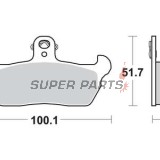 Накладки -TRW- MCB618, Aprilia Pegaso/RX/Tuareg, Cagiva Elefant/Freccia/Mito/Supercity/W8-W16, Gilera RC600, Moto Guzzi Quota 1000ie, Moto Morini Dart (1988-1999)