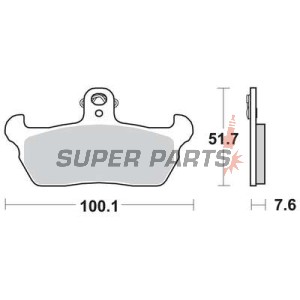 Накладки -TRW- MCB618, Aprilia Pegaso/RX/Tuareg, Cagiva Elefant/Freccia/Mito/Supercity/W8-W16, Gilera RC600, Moto Guzzi Quota 1000ie, Moto Morini Dart (1988-1999)